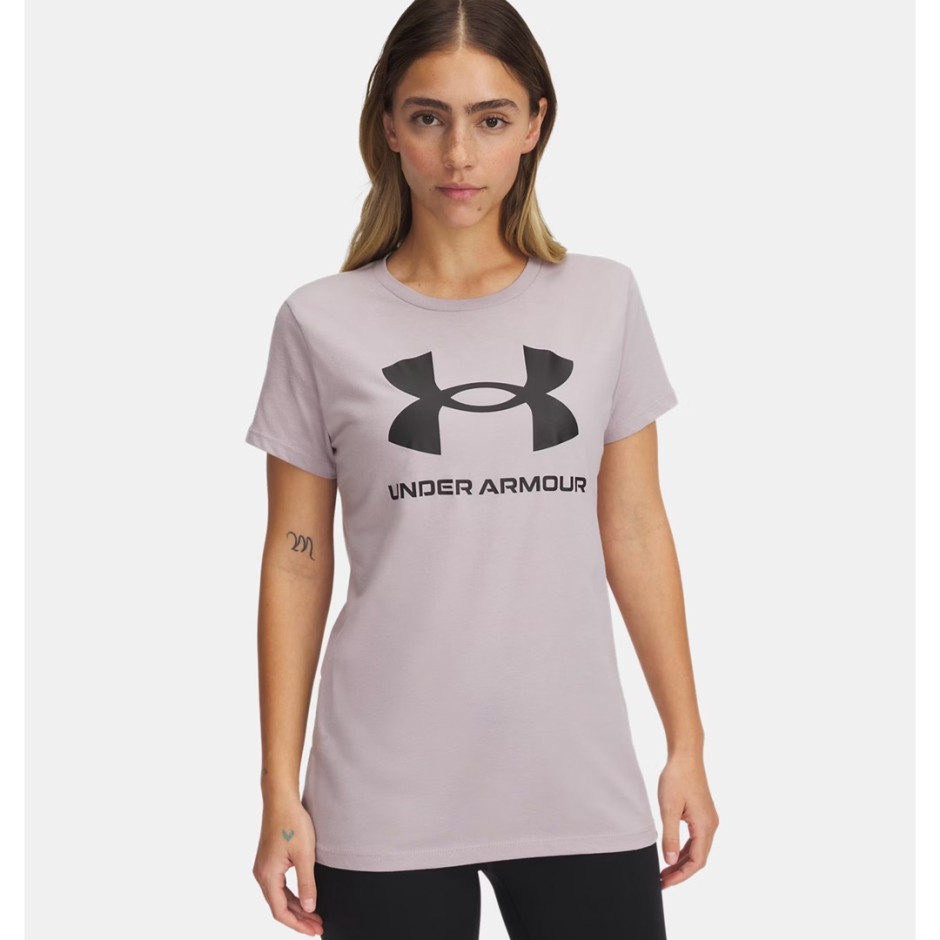Γυναικεία Κοντομάνικη Μπλούζα Γκρι - Under Armour Sportstyle Graphic