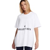 Γυναικεία Κοντομάνικη Μπλούζα Λευκή - Under Armour Project Rock Campus Q3 Εικόνα 