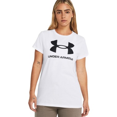Γυναικεία Κοντομάνικη Μπλούζα Λευκή - Under Armour Sportstyle Graphic