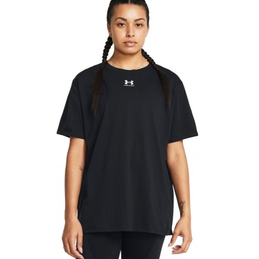 Γυναικεία Κοντομάνικη Μπλούζα Μαύρη - Under Armour Campus Oversize