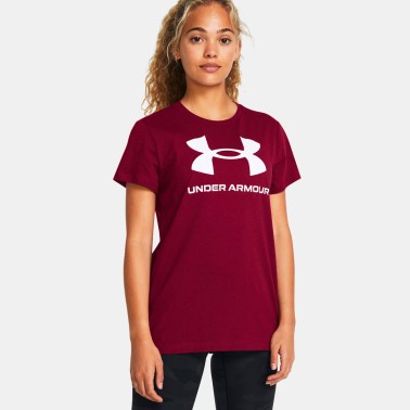 Γυναικεία Κοντομάνικη Μπλούζα Μπορντό - Under Armour Sportstyle Graphic