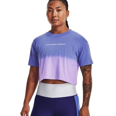 UNDER ARMOUR UA BRANDED DIP DYE CROP SS 1376750-495 Purple