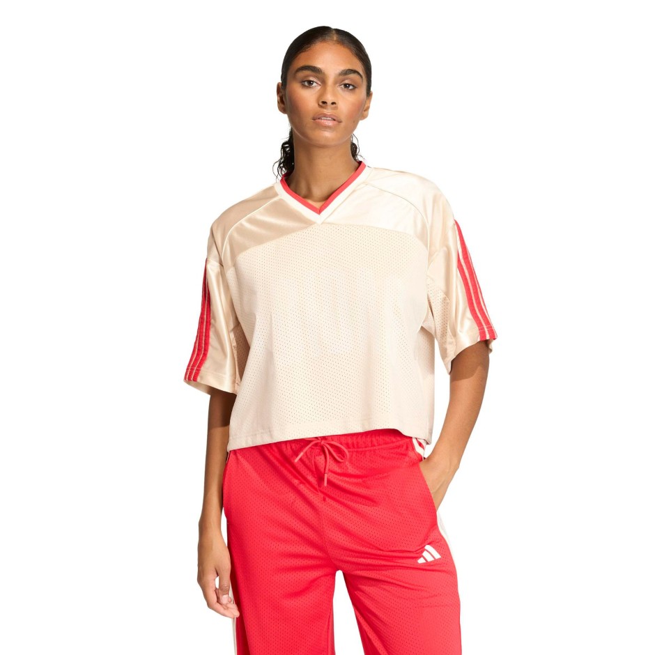 Women's T-Shirt Beige - adidas Sportswear Stadium Mesh