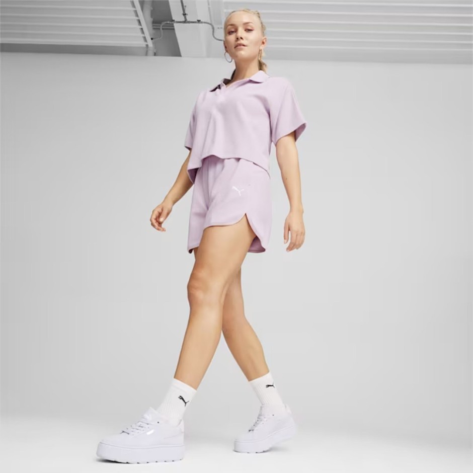 Puma HER Polo Λιλά - Γυναικεία Κοντομάνικη Μπλούζα Πόλο