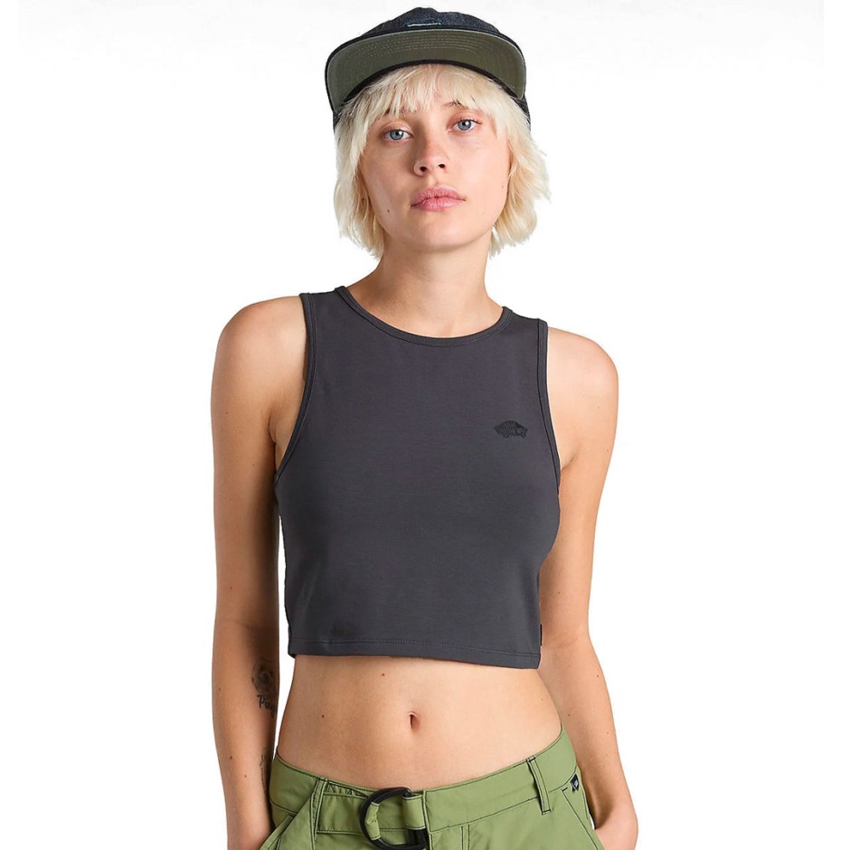 VANS W STYLE 76 II FITTED CROP TANK VN000P5W1O7-1O7 Coal