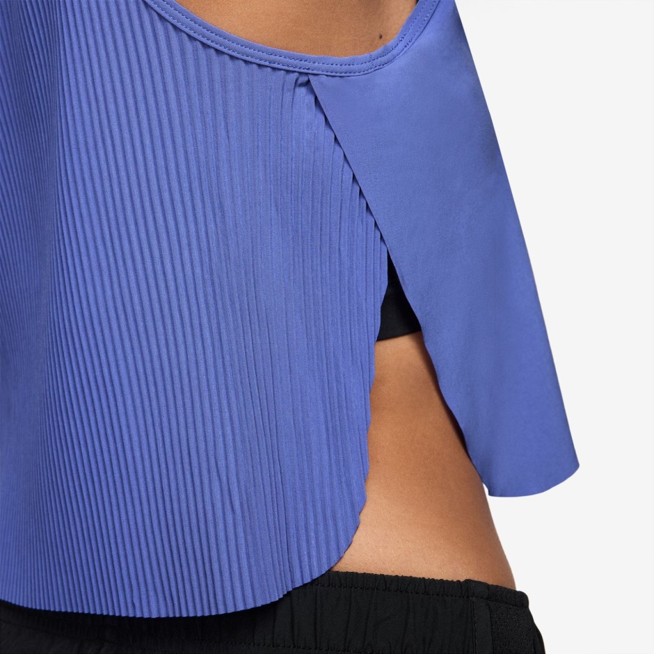 Γυναικεία Αμάνικη Μπλούζα για Τρέξιμο Μπλε - Nike Aeroswift 