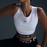 NIKE PRO DF 365 CROP TANK FZ3615-100 White Image 2