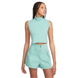 NIKE W NSW CLLCTN MOCK CROP TANK FB8343-309 Turquoise Image 
