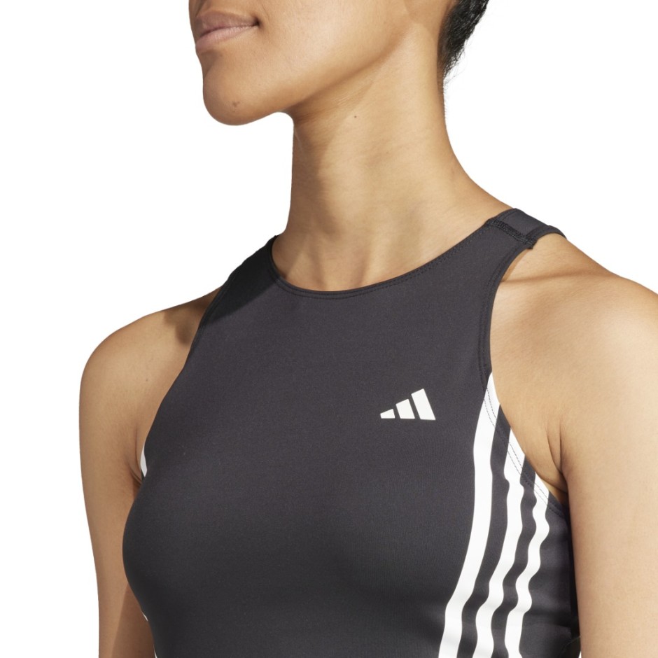Γυναικεία Αμάνικη Μπλούζα Μαύρη - adidas Performance Own The Run 3-Stripes