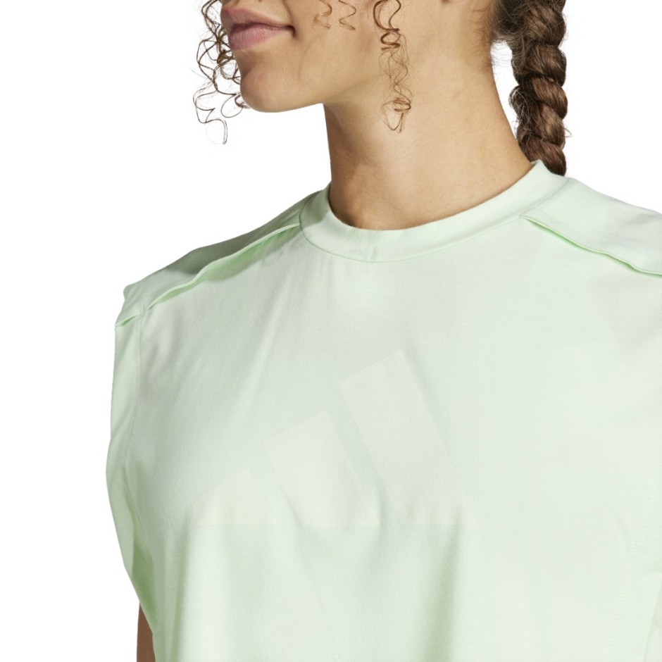 Γυναικεία Κοντομάνικη Μπλούζα Προπόνησης Πράσινη - adidas Power Performance Big Logo
