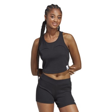 adidas Sportswear W LNG RIB TANK Μαύρο