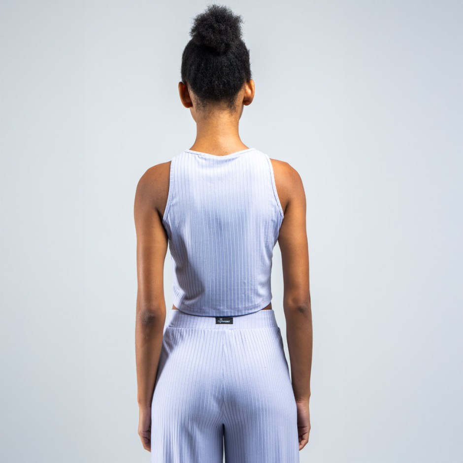 Γυναικεία Αμάνικη Μπλούζα Λιλά - Target Rib Viscose