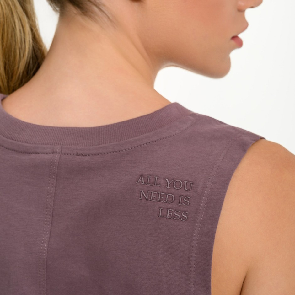 Γυναικεία Αμάνικη Μπλούζα Καφέ - Bodytalk 'LESS IS MORE'