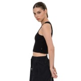 Γυναικεία Αμάνικη Μπλούζα Μαύρη - Bodytalk Εικόνα 1