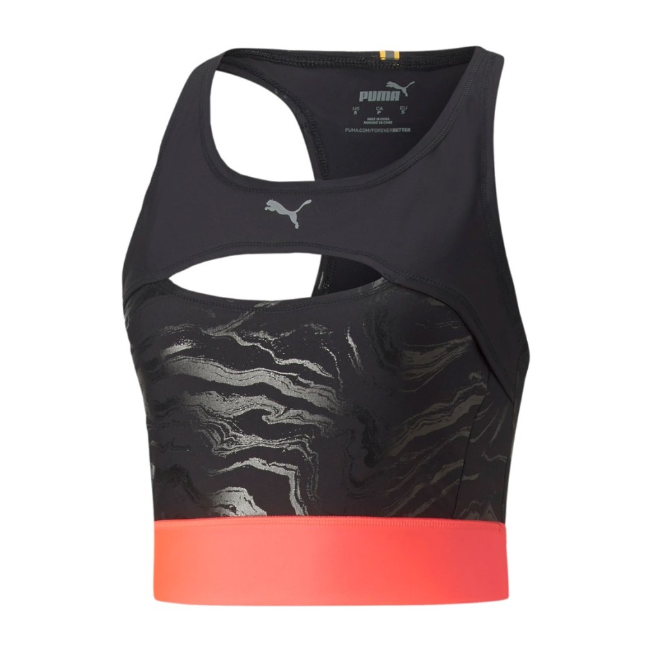 Γυναικεία Αμάνικη Μπλούζα PUMA RUN ULTRAFORM AOP CROP TANK W Μαύρο 522150-51 