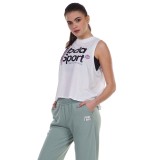 BODY ACTION WOMEN LOOSE FIT TANK 041124-01-02 White Image 1