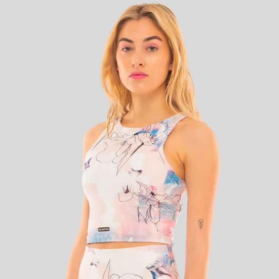 BE:NATION PRINTED TANK TOP 04112306-2A Εκρού