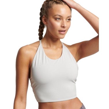 SUPERDRY PERF SPORTS FLEX OPEN BACK CROP TANK WS311491A-HNR Γκρί