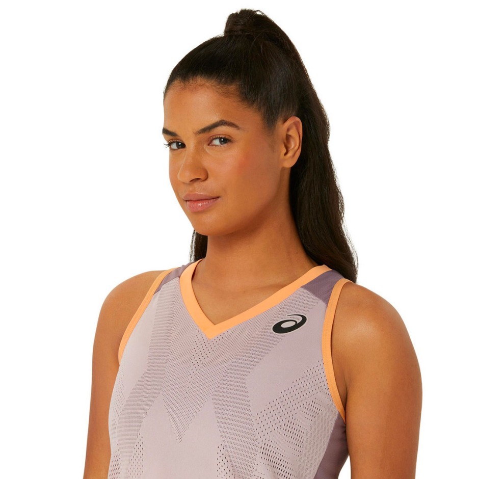 Γυναικεία Αμάνικη Μπλούζα Τένις Μπεζ - ASICS MATCH ACTIBREEZE