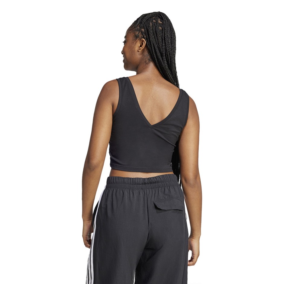 Γυναικεία Αμάνικη Μπλούζα Μαύρη - adidas Sportswear Essentials Small Logo Cotton