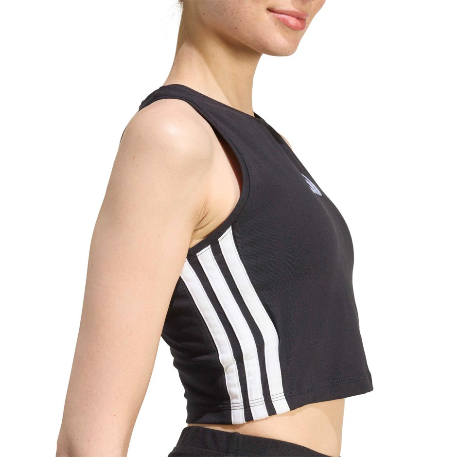 Women's Tank Top Black - adidas Sportswear Essentials 3-Stripes Padded