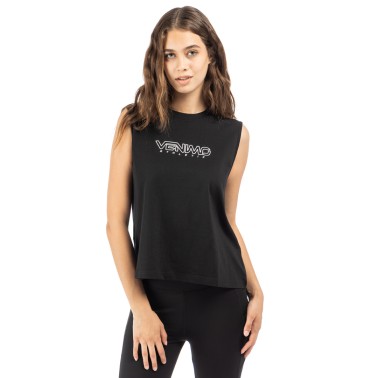 Γυναικεία Αμάνικη Μπλούζα Προπόνησης Μαύρη - VENIMO