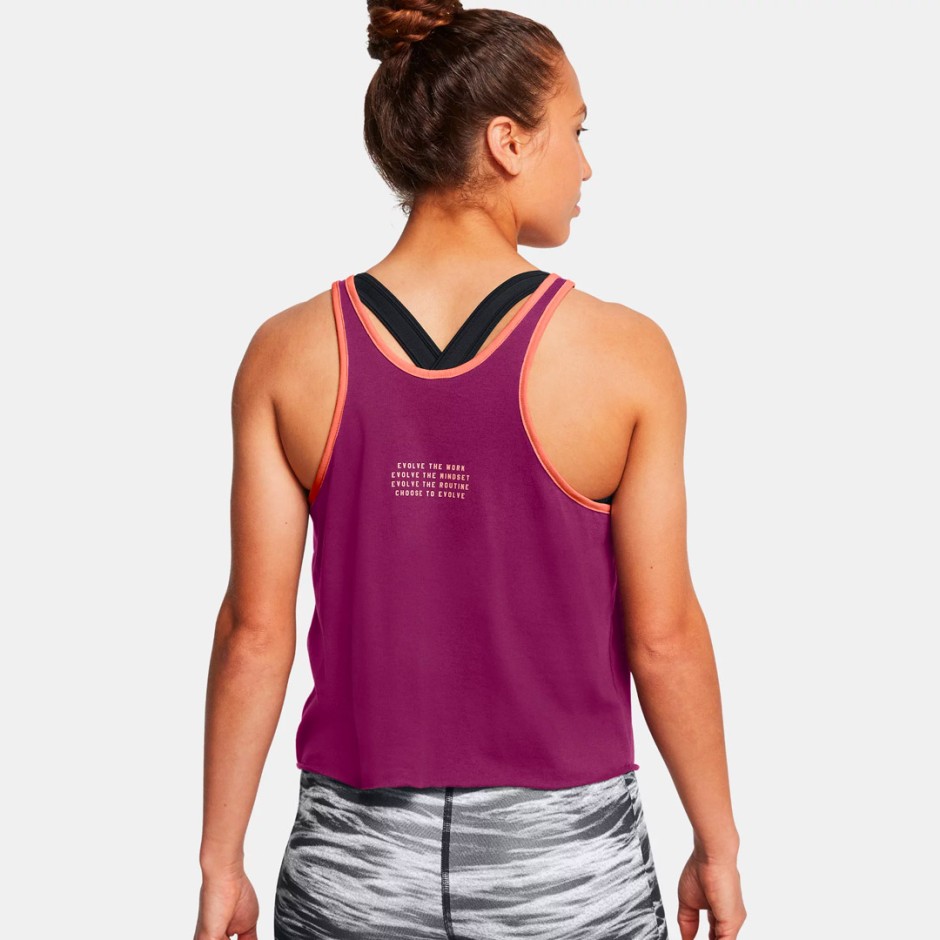UNDER ARMOUR PROJECT ROCK W TANK BOH 1386439-505 Purple