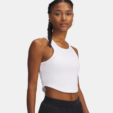 Γυναικεία Αμάνικη Μπλούζα Λευκή - Under Armour Rival Rib