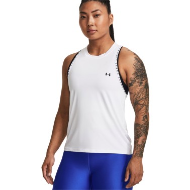 Under Armour Knockout Λευκό - Γυναικεία Αμάνικη Μπλούζα Προπόνησης