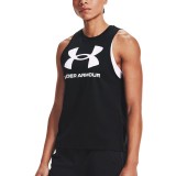 UNDER ARMOUR LIVE SPORTSTYLE GRAPHIC TANK 1356297-001 Black Image 