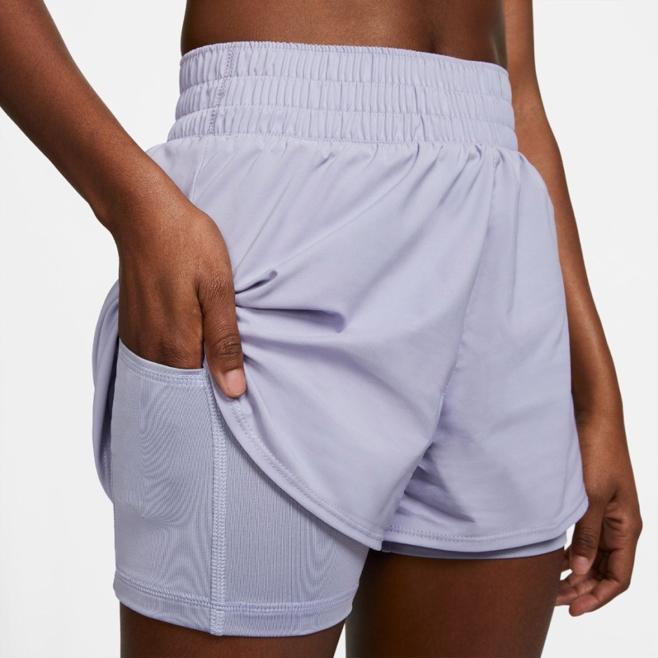 NIKE W NK ONE DF HR 3IN 2N1 SHORT DX6016-519 Lilac