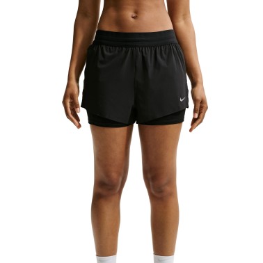 Γυναικείο Σορτς για Τρέξιμο 2 σε 1 Μαύρο - Nike Swift