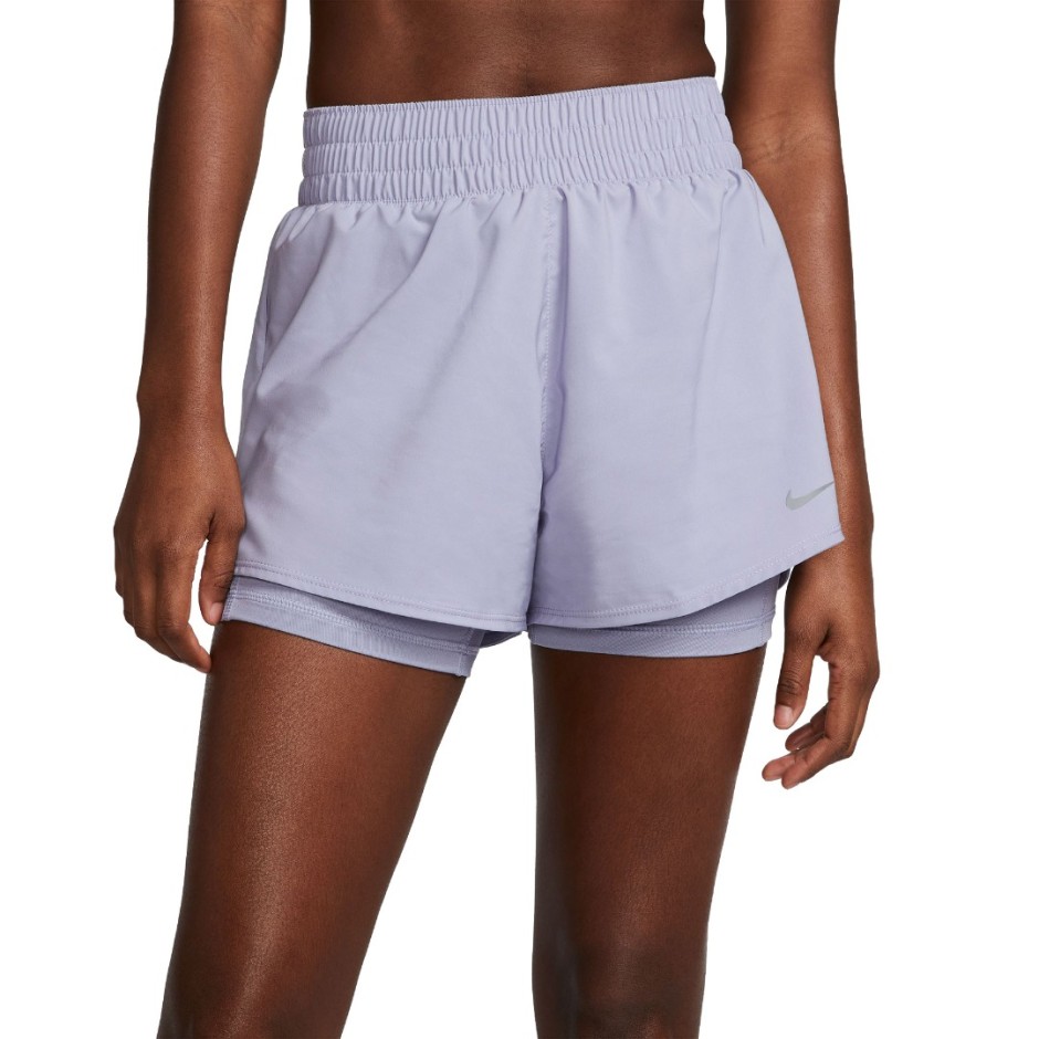 NIKE W NK ONE DF HR 3IN 2N1 SHORT DX6016-519 Lilac
