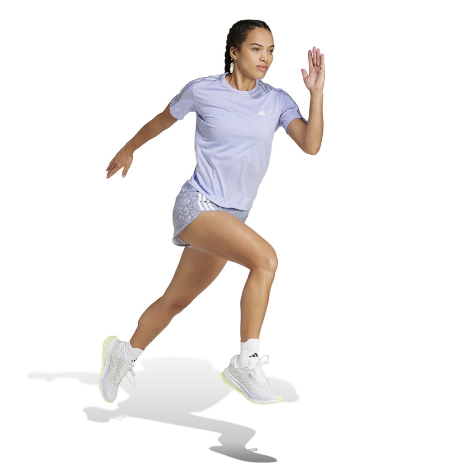 Γυναικείο Σορτς για Τρέξιμο Γκρι - adidas Performance Own The Run 3-Stripes