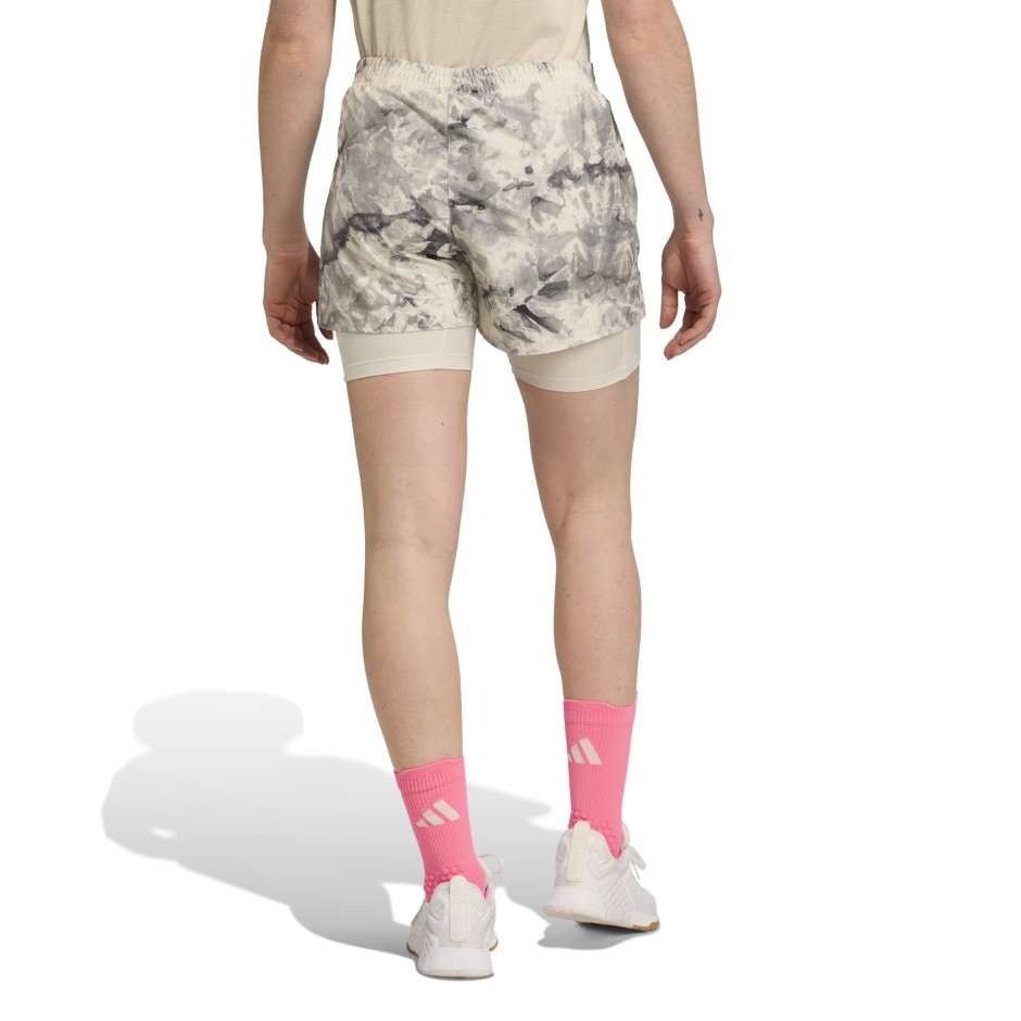 Γυναικείο Σορτς για Τρέξιμο Γκρι - adidas Performance Own The Run Spray Dye 2-In-1
