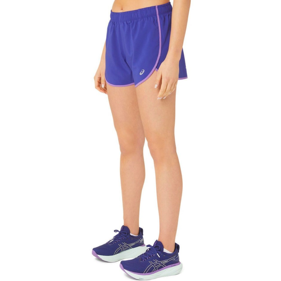 Γυναικείο Σορτς για Τρέξιμο Μωβ - ASICS ICON 4IN 
