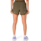 Γυναικείο Σορτς για Τρέξιμο Λαδί - ASICS NAGINO RUN ADJUSTABLE 4IN Εικόνα 0