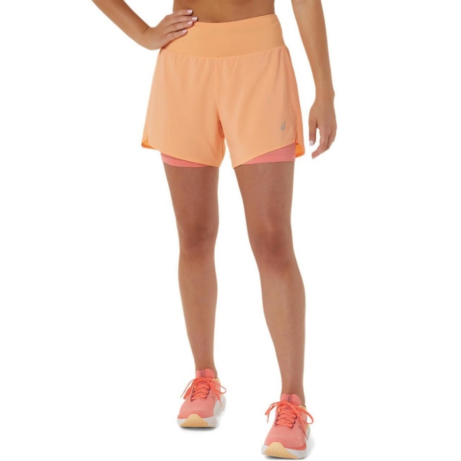 ASICS ROAD 2 N 1 5.5IN SHORT 2012C378 800 Coral
