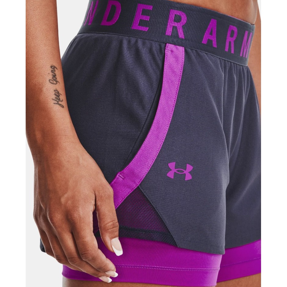 UNDER ARMOUR PLAY UP 2-IN-1 SHORTS 1351981-558 Coal