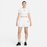 NIKE W NSW AIR FLC SHORT DM6470-100 White Image 3