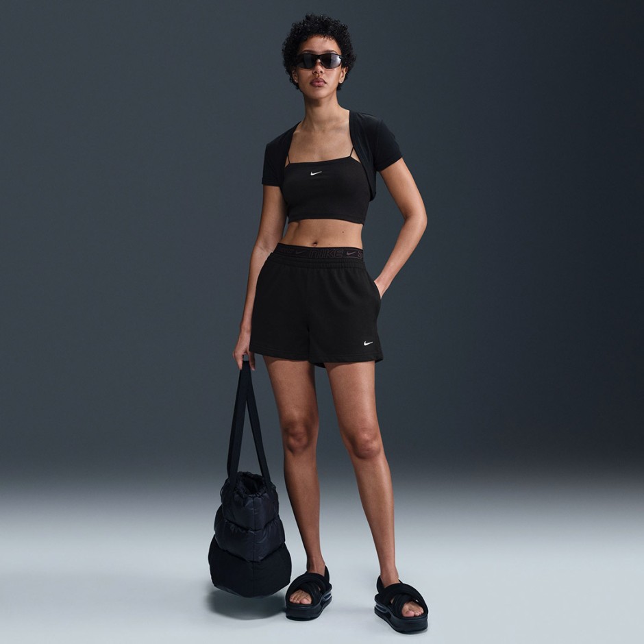 NIKE W NSW CHLL FT 4IN SHORT GLS IB7885-010 Black