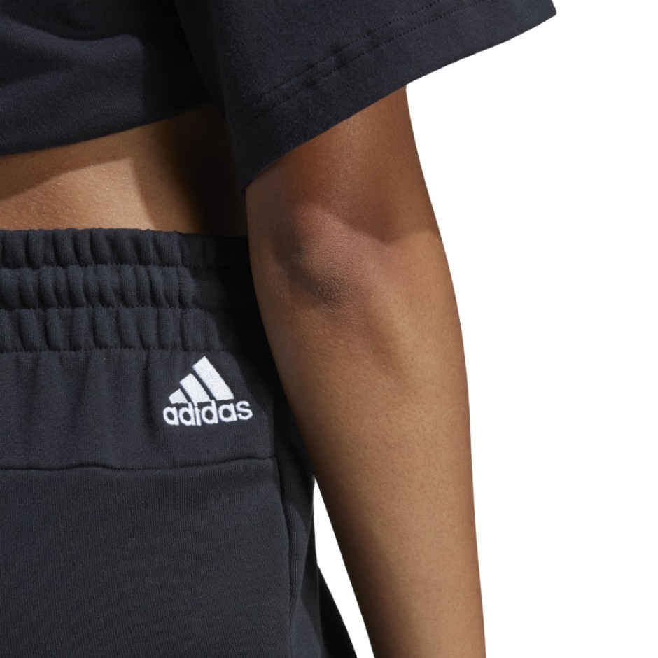adidas Performance ESSENTIALS LINEAR FRENCH TERRY SHORTS Μαύρο