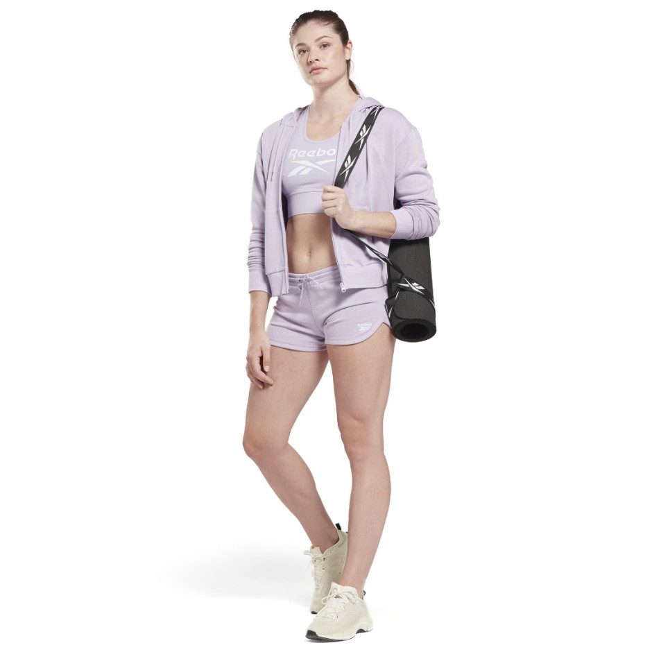 Reebok Sport IDENTITY FRENCH TERRY SHORTS Μωβ 