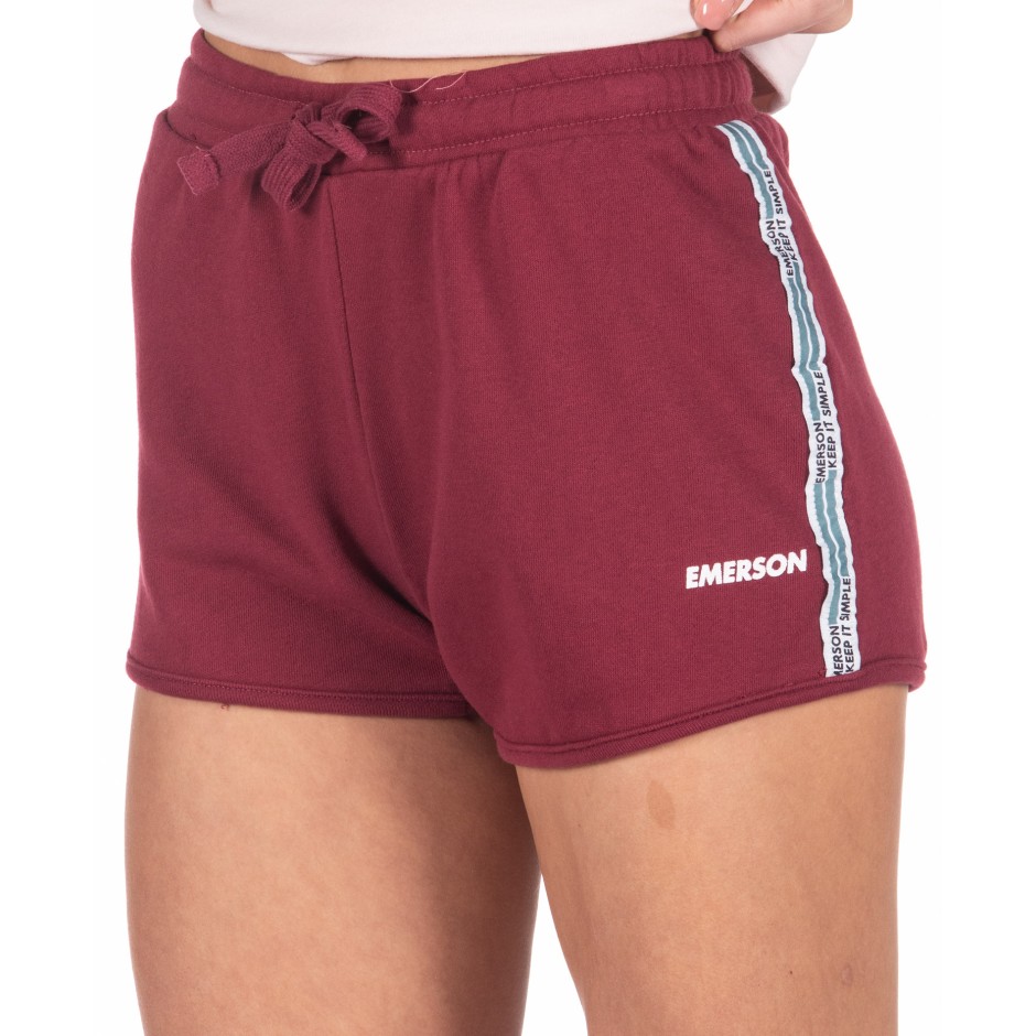 EMERSON ATHLETIC SWEAT SHORTS 191.EW26.42-RASPBERRY Βordeaux