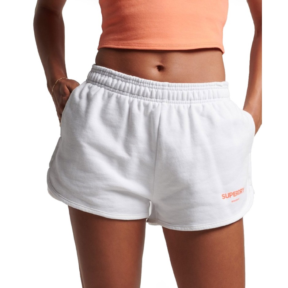 SUPERDRY D1 SDCD CODE CORE SPORT SWEATSHORT W7110326A-01C White