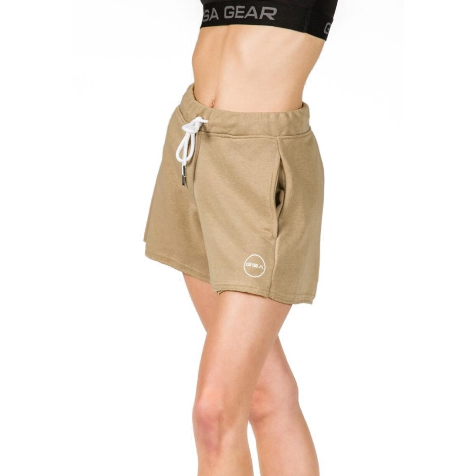 GSA PLEATED SHORTS (F.TERRY) 17-27096-BEIGE Μπέζ