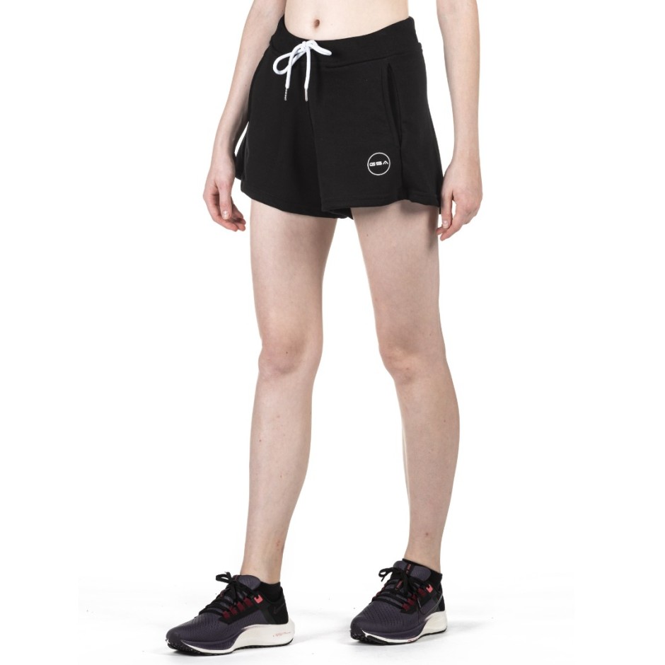GSA ORGANIC COTTON 3/4 SHORTS (F. TERRY) 1721009002-JET BLACK Black