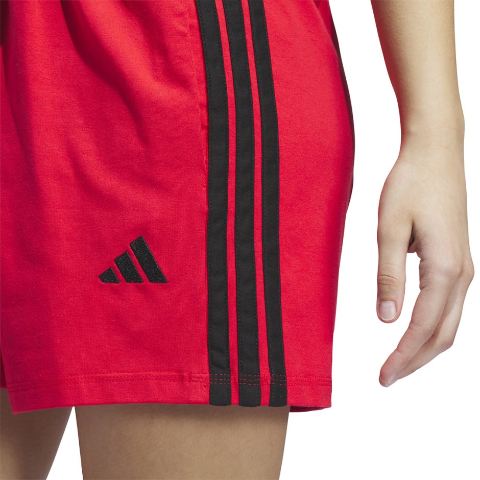 Γυναικείο Σορτς Κόκκινο - adidas Sportswear Essentials 3-Stripes