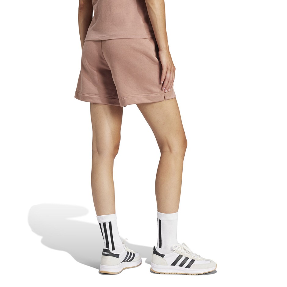Γυναικείο Σορτς Καφέ - adidas Sportswear Essentials Linear French Terry