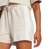 Women's Shorts Beige - adidas Sportswear Essentials 3-Stripes Image 2